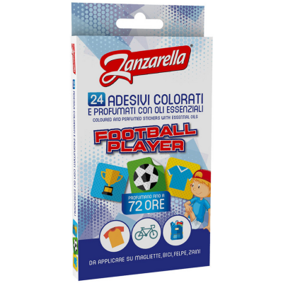 zanzarella 24 adesivi colorati football player