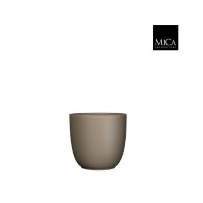 Vaso Tusca in ceramica taupe opaco ⌀ 17 cm