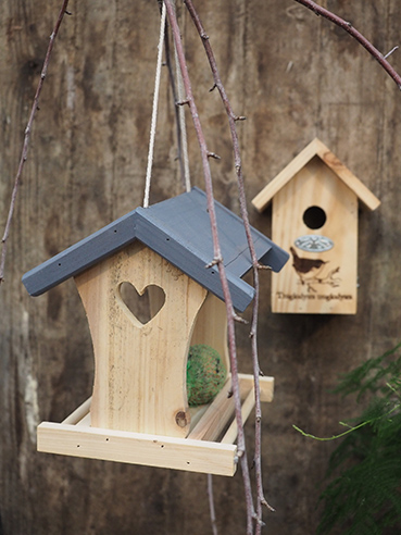 Mangiatoia per Uccelli in Legno, Casetta per Uccelli, Mangiatoia per Uccelli,  Casetta per Uccelli da Appendere, Casetta per Uccelli da Appendere in  Giardino o sul Balcone (Blu) : .it: Giardino e giardinaggio